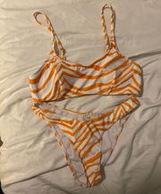 Zaful ★ Orange Zebra Print Bikini Set