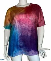 MISSLOOK color block tie dye tee