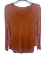 Lululemon brown knit long sleeved T-shirt N