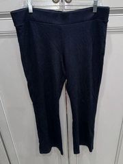 Cabi Style #873 Navy Blue pull on elastic waist bootcut pants size large