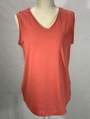 Tuscan Rose Juniper Sleeveless Tank Top Size Small