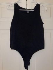 Soho Apparel High Neck Black Bodysuit