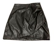 Shein Pleather Asymmetrical Mini Skirt Clubwear Sexy Goth Grunge Punk