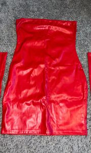 Red Latex Dress