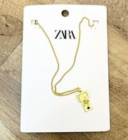 NWT ZARA Scorpio Zodiac Gold Plated Necklace