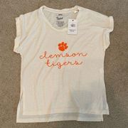 Brand new Clemson tigers size small white cream t shirt  short sleeve