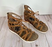 OTBT Escapade brown wedge gladiator sandals