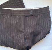 NWT Y2K BCBG Max Azria brown pinstripe wide leg dress trouser pants, size 12