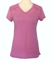 Now Pink V-Neck Fitted Workout Top •Size Medium