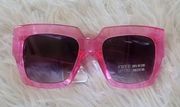 NWT Frye and Co. Women's Pink Oversized Square Sunglasses