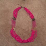 Pink statement necklace