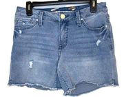 Weekend Light Wash Raw Hem Denim Shorts Size 6 NWOT