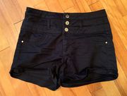 Black High Waisted Shorts