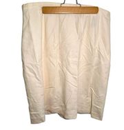 Amanda Smith Wool Pencil Skirt Cream White