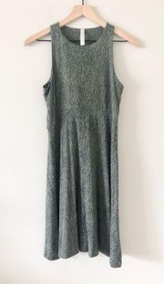 Santorini Thera Printed Dress in Mojave Laurel Olive- size S