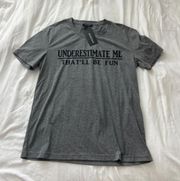 SheShow Grey Graphic Tee