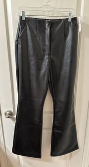 Vegan Leather Flare Pants Curve Love