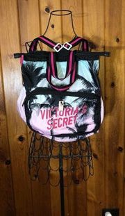 Victoria’s Secret nwt backpack tropical vacation bag pink and blue backpack​