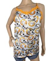 Star Wars BB-8 Patterned Fitted Lace Cami/Tank Top