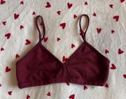 burgundy bra top