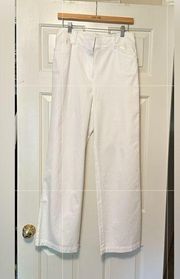 Talbots White high waisted wide leg jeans