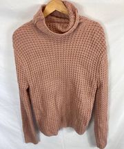 Falls Creek Pink Knit Mock Neck Sweater Size Small