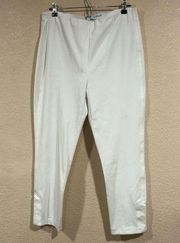 Derek Lam 10 Crosby white cotton stretch ankle pants