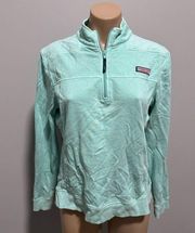 Vineyard Vines Quarter Zip Pullover Mint Blue Medium