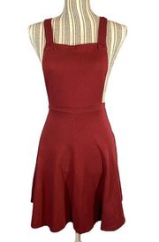 ASOS Maroon Sleeveless Crisscross Opened Back Mini Dress Women Sz 4