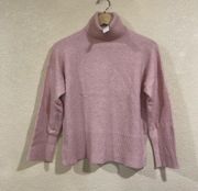 NWT J. Crew Turtleneck sweater in Supersoft yarn in Heather Pale Pink
