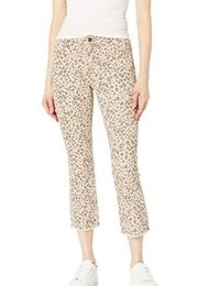 NWT Sanctuary X Anthropologie Connector Kick Cropped Jean Leopard
