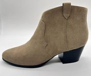 Old Navy Boots Womens 7 Tan Sueded Western Ankle Boots Booties