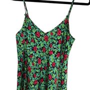 Vanity Fair Green Pink Floral Camisole or mini Slip Dress