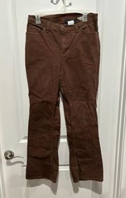 . Brown Boot Cut Jeans, Sz 12