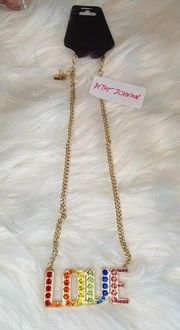 Betsy Johnson LOVE necklace