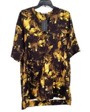 Bryn Walker Bingley Luna Floral Print 3/4 Sleeve Pocketed Dress Womens XXS