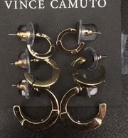 3 Progressive Pairs Vince Camuto Minimalist Hoops