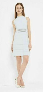 💕TED BAKER💕 Mint Scallop Ribbed Knit Dress