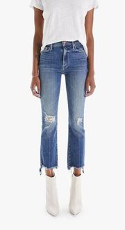 Mother Denim The Insider Crop Step Chew Dancing On Coals Jeans