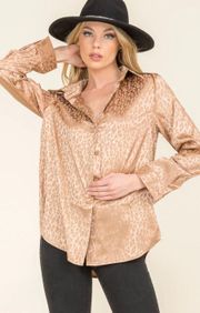 Patterned Metallic Boutique Button Down