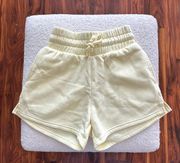 Yellow High waisted Sweat shorts 