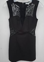 black lace cut out  dress