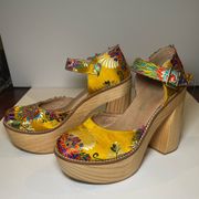 Floral Embroidered Heels Multicolor