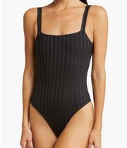 Vitamin A Leah Ribbed Square Neck One-Piece Swimsuit Back Size XS NWT