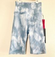 Carbon38 Blue Tie Dye Ribbed womens Biker Shorts XS