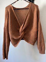 Orange Knit  Top