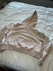 baby pink cropped hoodie