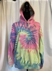 Exist tie dye pullover hoodie size large