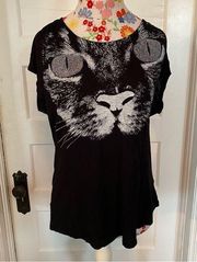 Glitter Grunge Cat Eye Tee