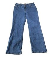 Levi Strauss Signature Womens Jeans Size 16 At Waist Boot Cut High Rise Denim